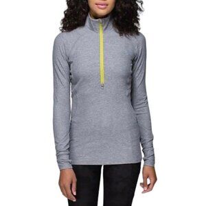 Lululemon Race Your Pace 1/2 ZipHeathered Slate size 12